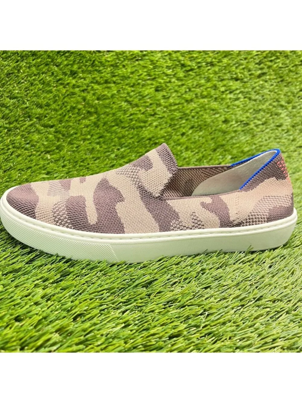 Rothy’s The Original Slip On Womens Size 7 Taupe Camo Casual Walking Shoes